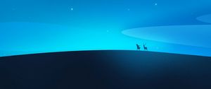 Preview wallpaper silhouettes, night, art, vector, minimalism