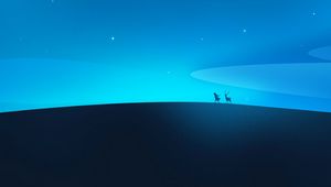 Preview wallpaper silhouettes, night, art, vector, minimalism