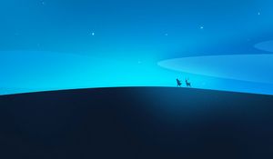 Preview wallpaper silhouettes, night, art, vector, minimalism