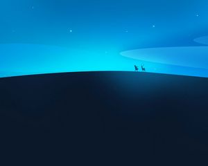 Preview wallpaper silhouettes, night, art, vector, minimalism
