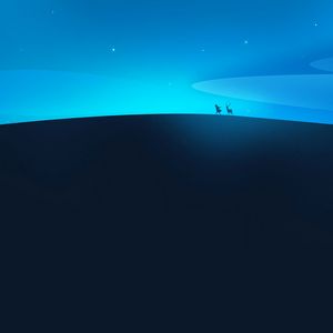 Preview wallpaper silhouettes, night, art, vector, minimalism