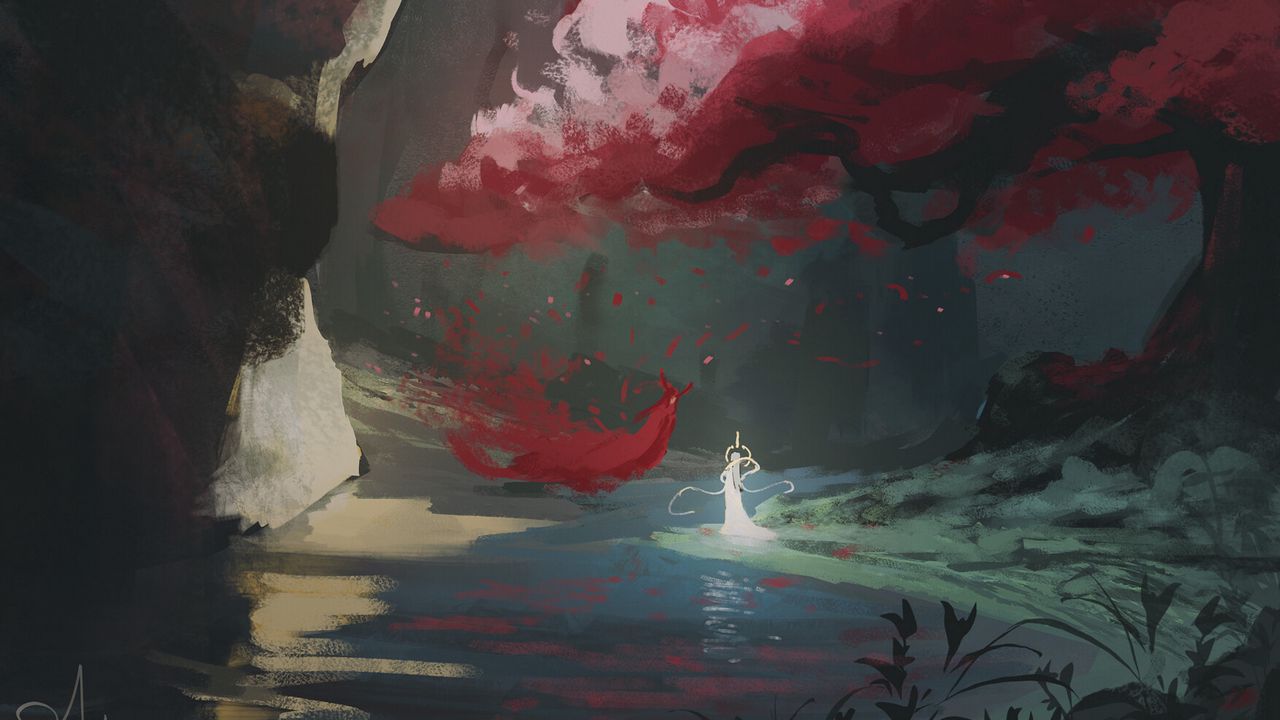 Wallpaper silhouettes, spirit, fantasy, art