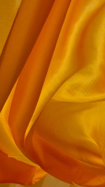360x640 Wallpaper silk, fabric, folds, yellow