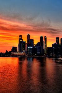 Preview wallpaper singapore, sky, sunset, light