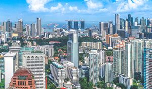 Preview wallpaper singapore, skyscrapers, architecture