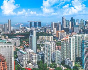 Preview wallpaper singapore, skyscrapers, architecture