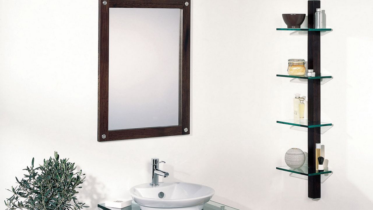 Wallpaper sink, wall, mirror