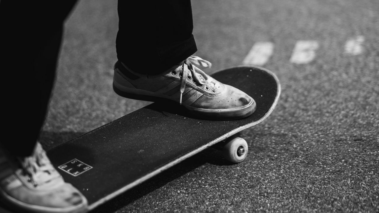 Wallpaper skate, sneakers, legs, bw