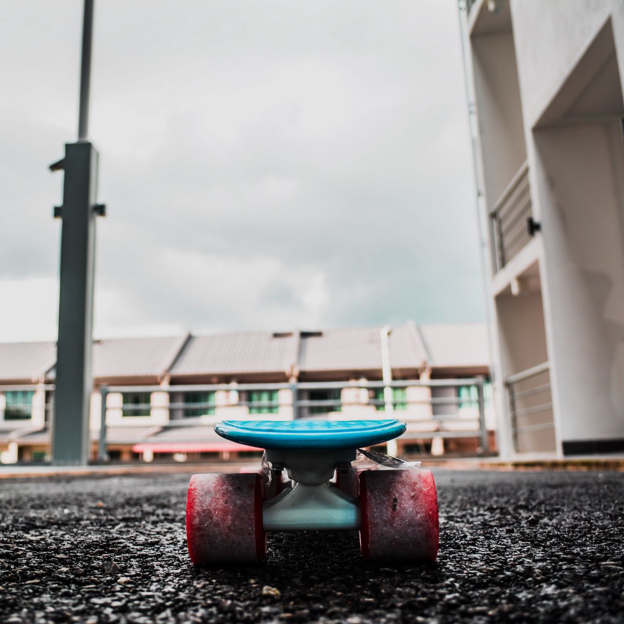 1280x1280 Wallpaper skateboard, board, wheels, close-up