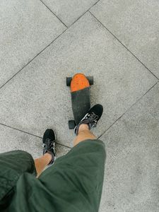 Preview wallpaper skateboard, legs, sneakers