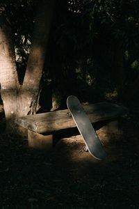 Preview wallpaper skateboard, skate, bench, shadow