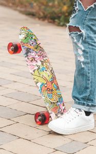 Preview wallpaper skateboard, skate, legs, style