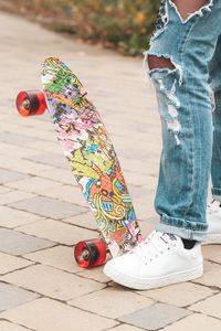Preview wallpaper skateboard, skate, legs, style