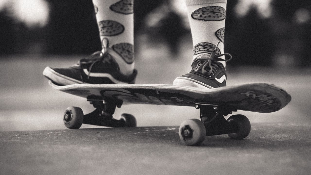 Wallpaper skateboard, skate, legs, skater, black and white