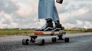Preview wallpaper skateboard, skate, skater, legs