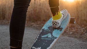 Preview wallpaper skateboard, skater, legs, style