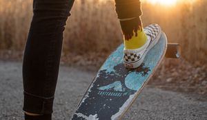 Preview wallpaper skateboard, skater, legs, style