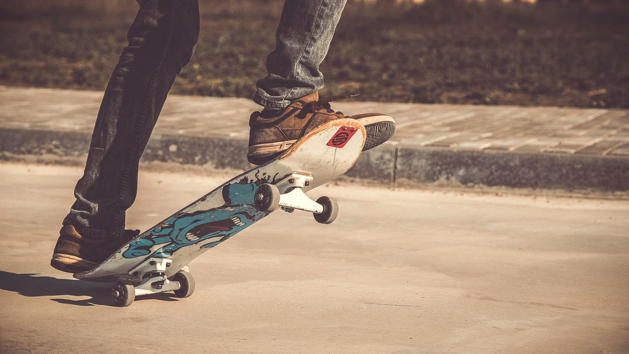 Wallpaper skateboard, sneakers, sports