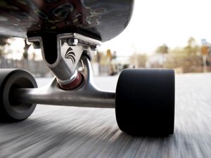 Preview wallpaper skateboard, wheel, sport, board, motion