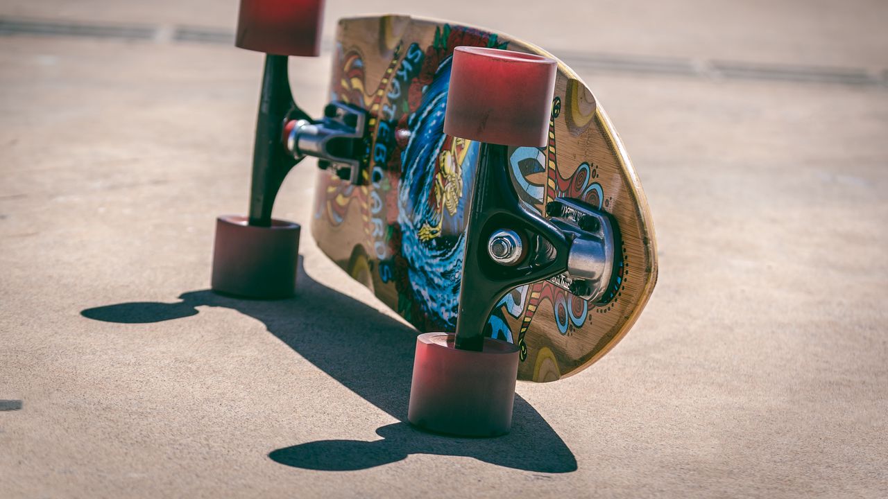Wallpaper skateboard, wheels, board, shadow