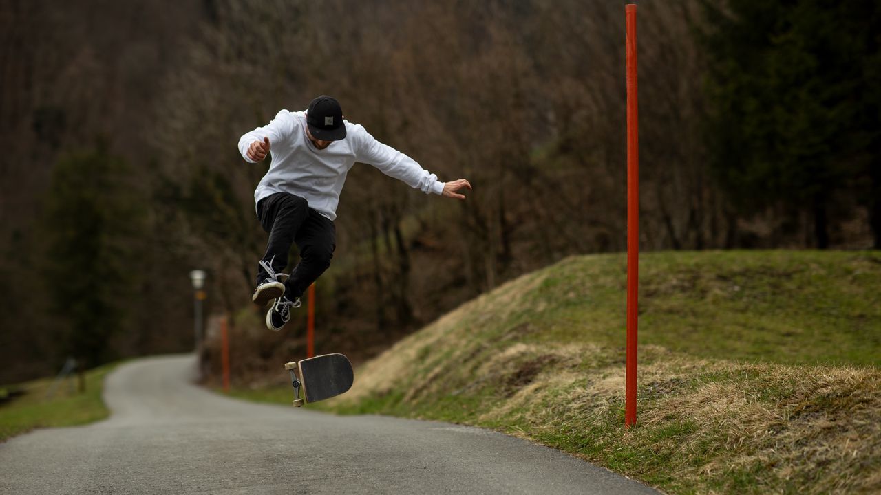 Wallpaper skateboarder, skateboard, skate, trick, jump