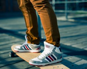Preview wallpaper skateboarding, adidas neo, sneakers