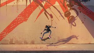 Preview wallpaper skater, skate, trick, art