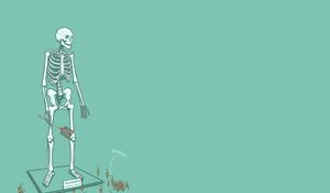 Preview wallpaper skeleton, stand, color