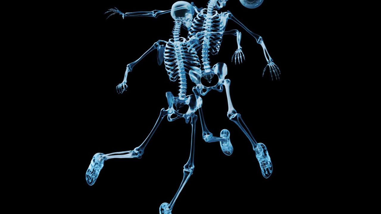 Wallpaper skeletons, ball, football, x-ray, picture