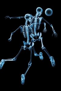 Preview wallpaper skeletons, ball, football, x-ray, picture