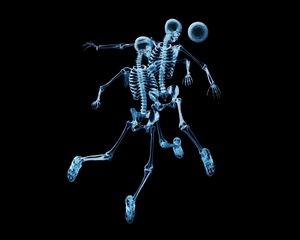 Preview wallpaper skeletons, ball, football, x-ray, picture