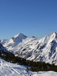 Preview wallpaper ski resort, peaks, snow, landscape