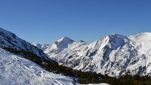 Preview wallpaper ski resort, peaks, snow, landscape