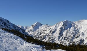 Preview wallpaper ski resort, peaks, snow, landscape