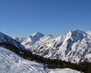 Preview wallpaper ski resort, peaks, snow, landscape