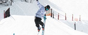 Preview wallpaper skier, ski, jump, stunt, extreme