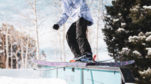 Preview wallpaper skier, ski, stunt, extreme, sport