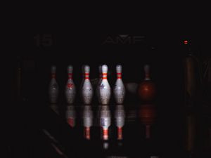 Preview wallpaper skittles, bowling, game, dark, reflection