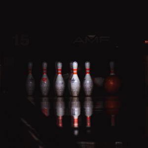 Preview wallpaper skittles, bowling, game, dark, reflection