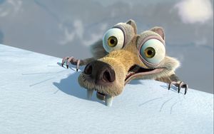 Preview wallpaper skrat, squirrel, ice age, ice, falling