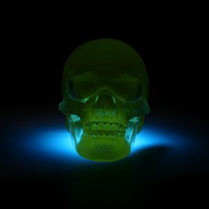 Preview wallpaper skull, 3d model, neon, shadow