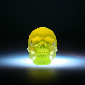 Preview wallpaper skull, 3d model, yellow