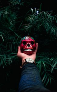Preview wallpaper skull, arm, art, watches