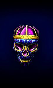 Preview wallpaper skull, art, bright, 3d
