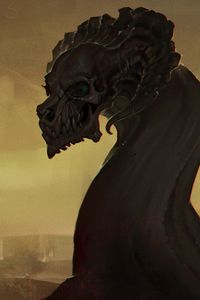 Preview wallpaper skull, art, creature, spooky