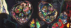 Preview wallpaper skull, art, skulls, colorful