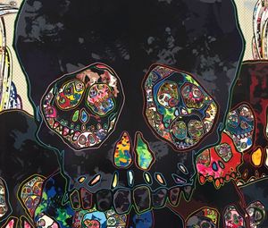 Preview wallpaper skull, art, skulls, colorful