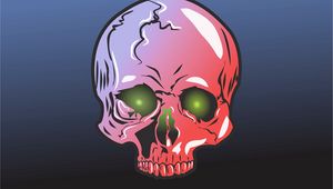Preview wallpaper skull, art, vector, illustration