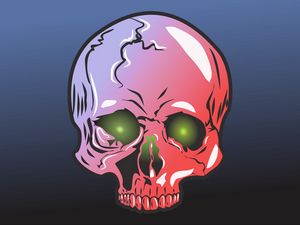 Preview wallpaper skull, art, vector, illustration