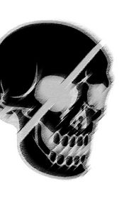 Preview wallpaper skull, black, white, drawing, pirate